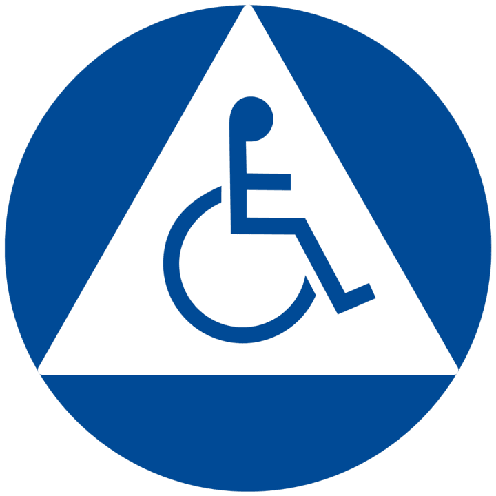 ADA Accessibility Sign – 12" x 12" PVC Wheelchair Symbol