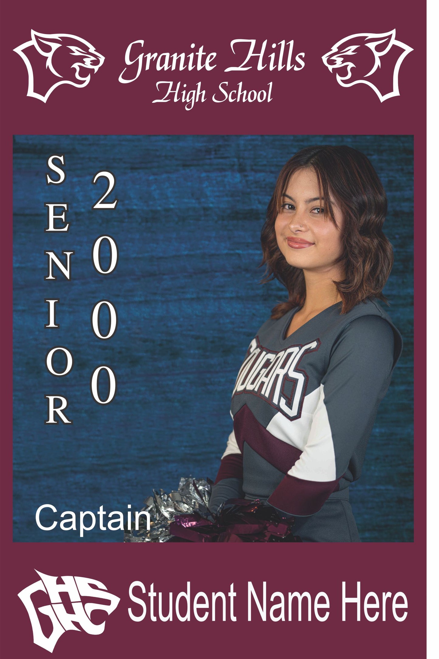 2’ x 3’ Custom School Vinyl Banner – Graduation | Sports | School Event