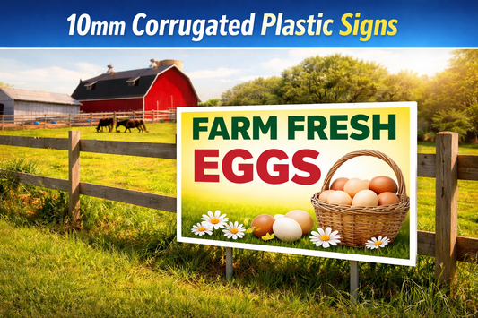 10mm Corrugated Plastic Signs – Full-Color Printed