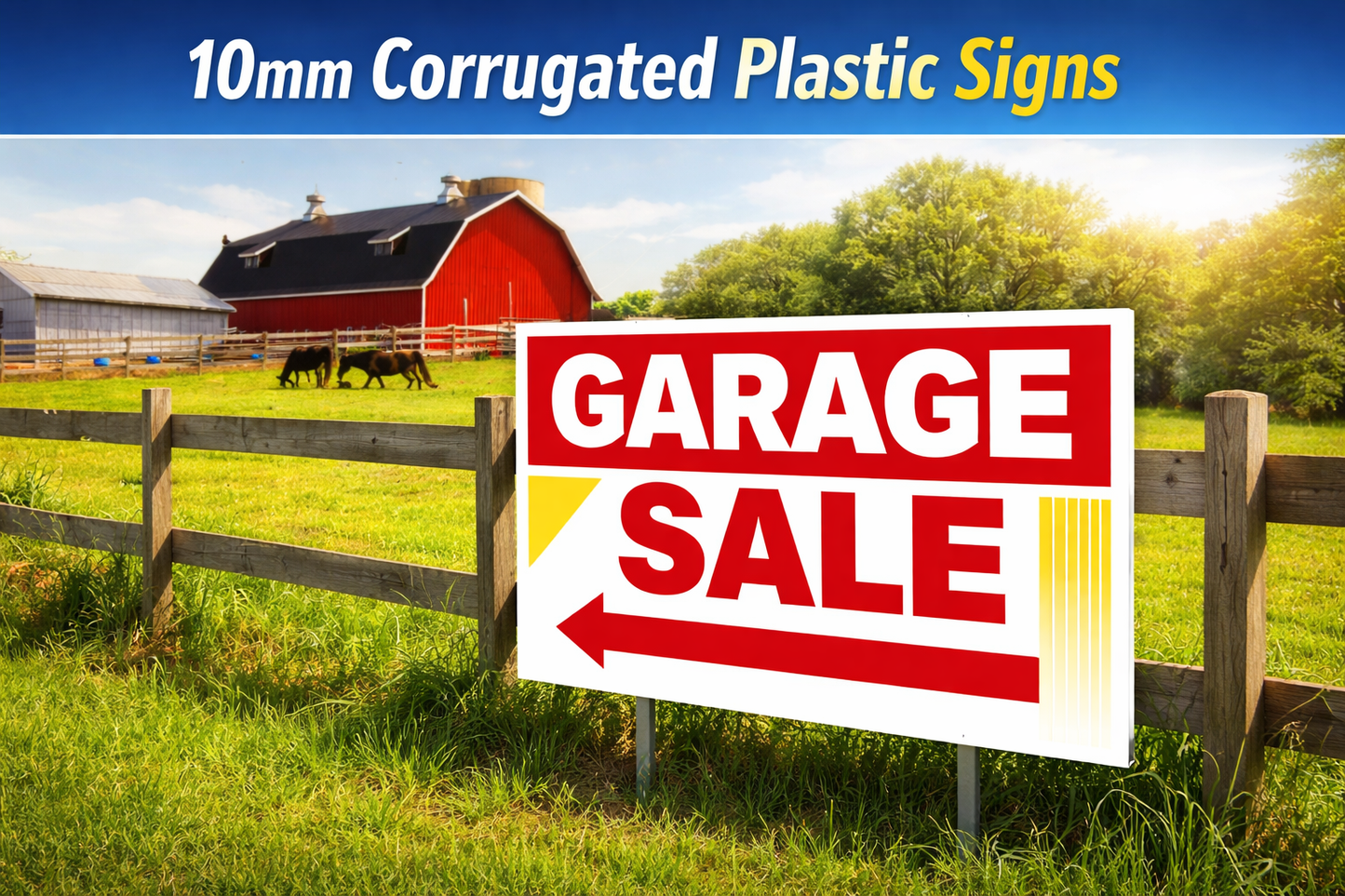 10mm Corrugated Plastic Signs – Full-Color Printed