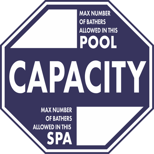 Pool & SPA Capacity Sign