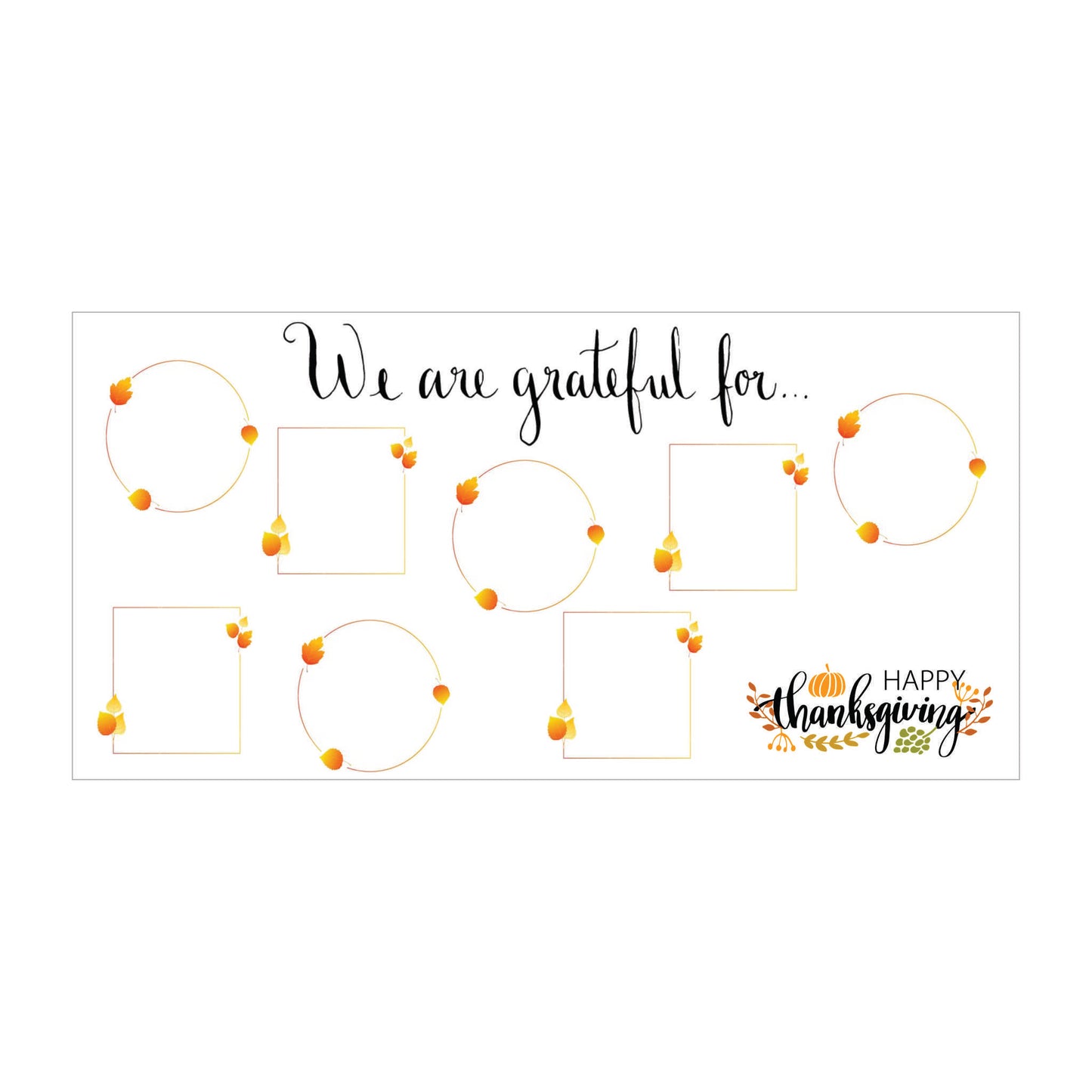 Thanksgiving Gratitude Banner - Customizable Spaces for Sharing Thanks