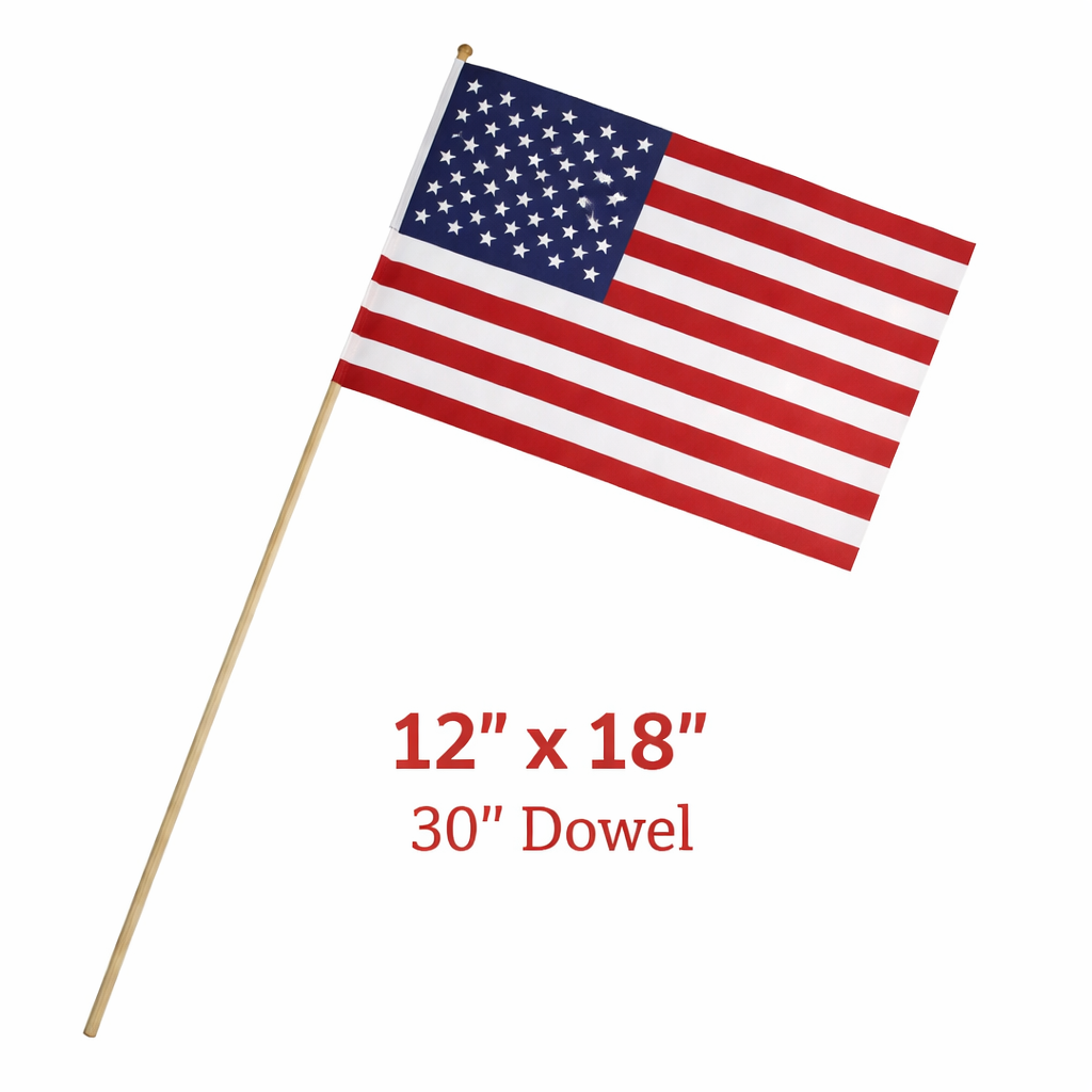 Economy U.S. Stick Flags – Bulk Packs for Events, Promotions & Giveaways