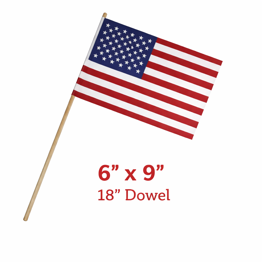 Economy U.S. Stick Flags – Bulk Packs for Events, Promotions & Giveaways