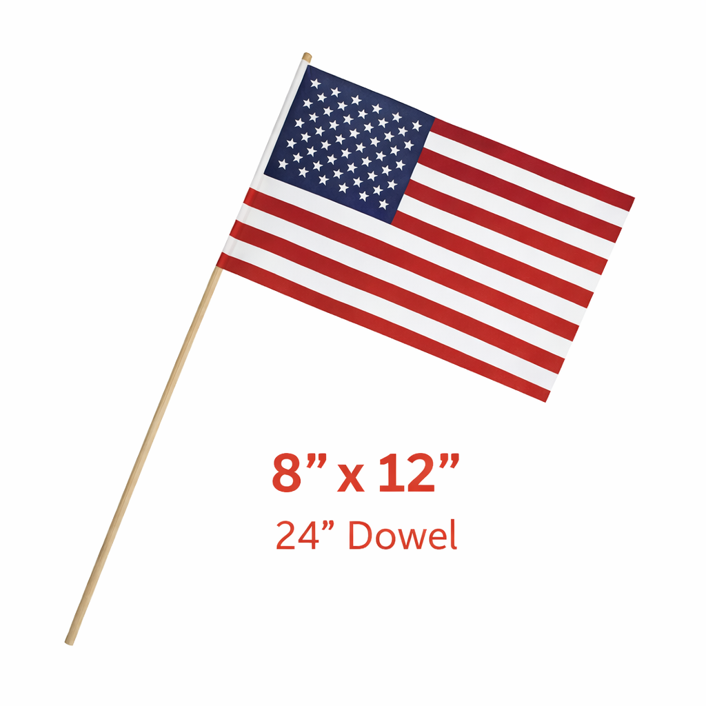 Economy U.S. Stick Flags – Bulk Packs for Events, Promotions & Giveaways